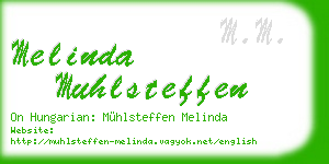 melinda muhlsteffen business card